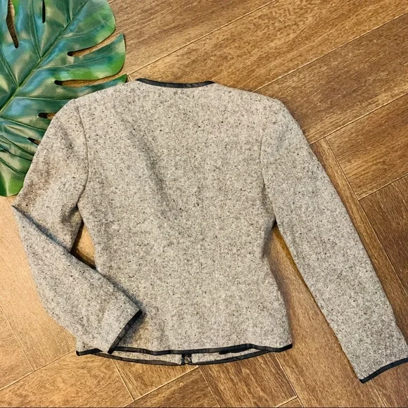 Hugo Buscati Wool Blazer Jacket Sz 2 Gray 1773 - Picture 6 of 7